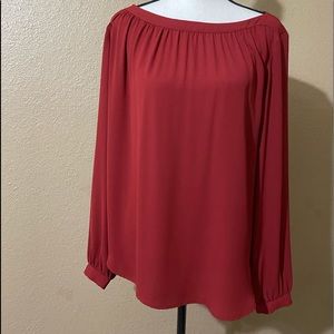 Red Loft blouse in size large.